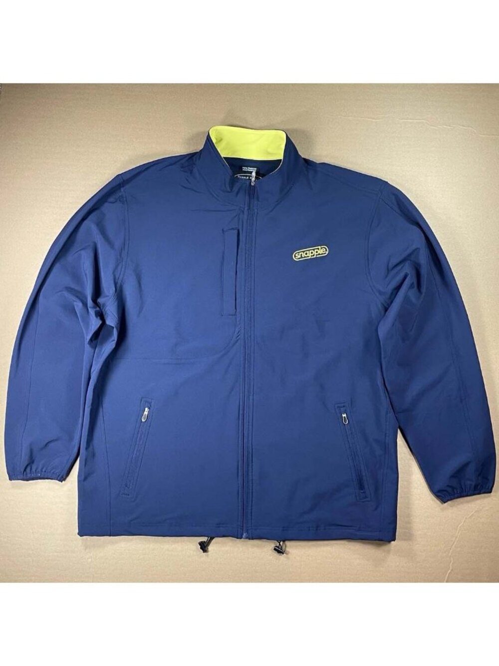 VTG Snapple Beverage Pebble Beach Full Zip Jacket Water Wind Resistant Mens XL